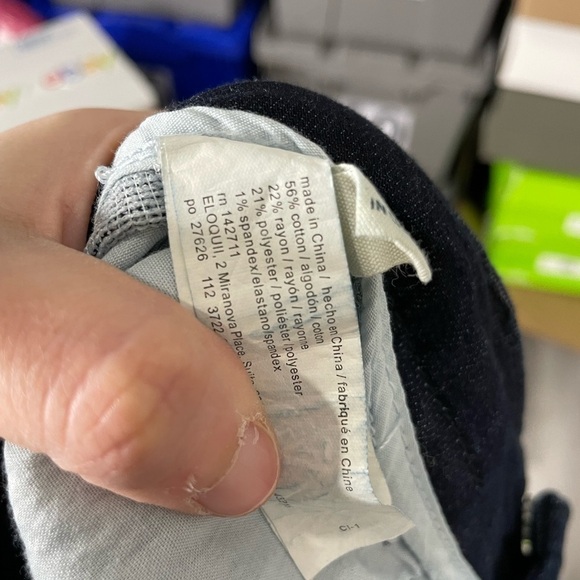 ELOQUII Chambray Tie Waist Trouser 16L - Picture 3 of 9